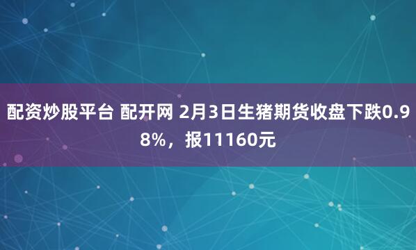 配资炒股平台 配开网 2月3日生猪期货收盘下跌0.98%，报11160元